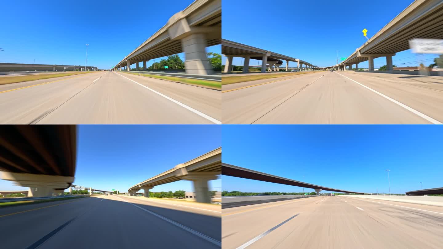 德州高速公路与立交桥4k动态镜头