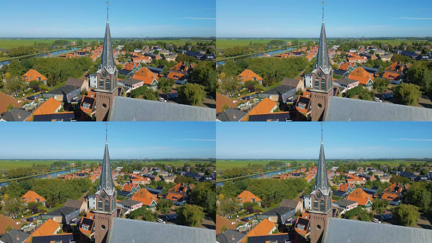 在北荷兰乡村伊潘达姆建立荷兰归正教会尖塔