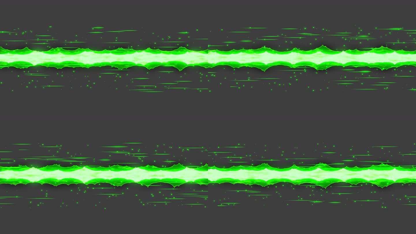 透明木系绿色粒子激光2d特效
