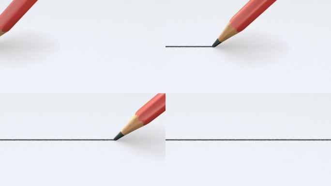 用铅笔在白纸上画直线