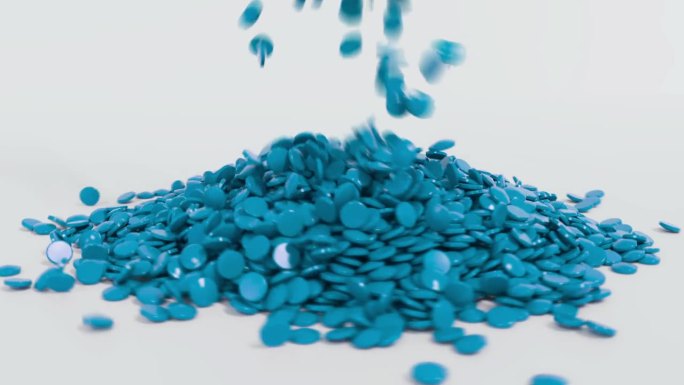 蓝色生态安全化学聚合物颗粒级联形成桩