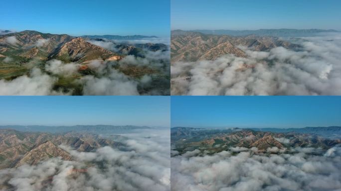 实拍穿云航拍山川