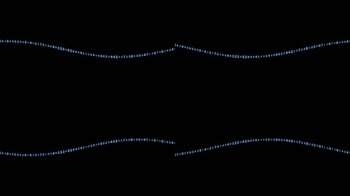 蓝色摆动粒子线条数字波浪