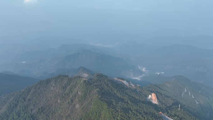 4k航拍湖北咸宁九宫山