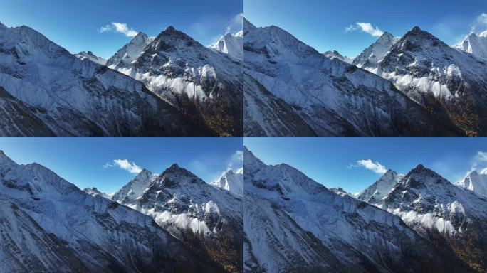 壮丽巍峨雪山航拍