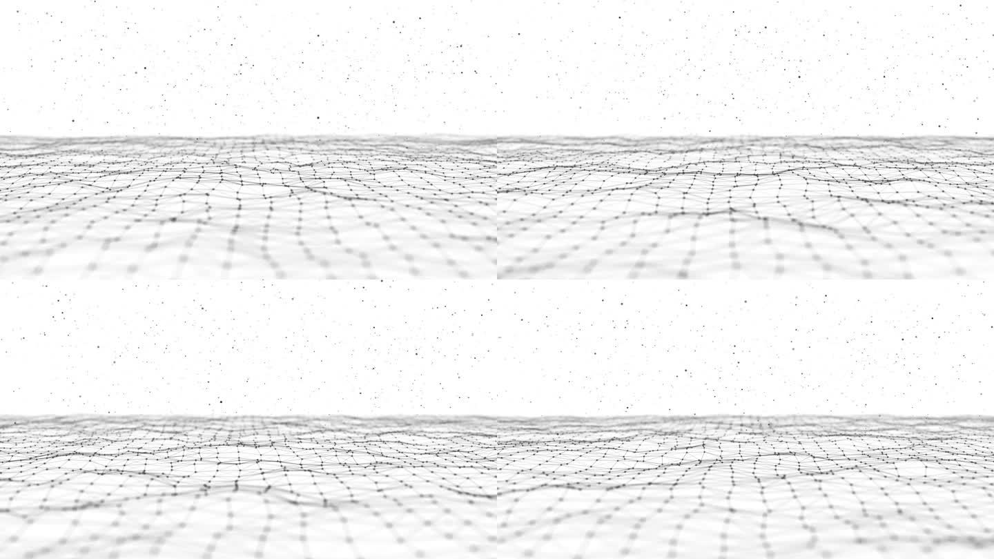 大数据可视化粒子粒子波粒子网络技术背景。抽象的动画