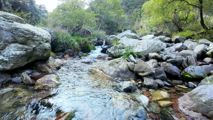 峡谷溪流水酒水溪水河流山川石头