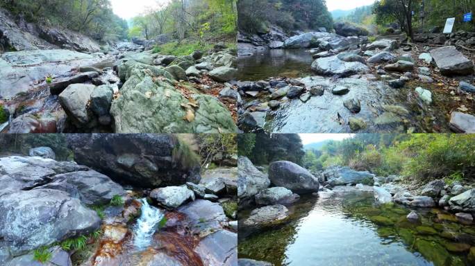 峡谷溪流水酒水溪水河流山川石头