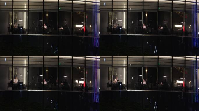 夜晚大厦玻璃幕墙10