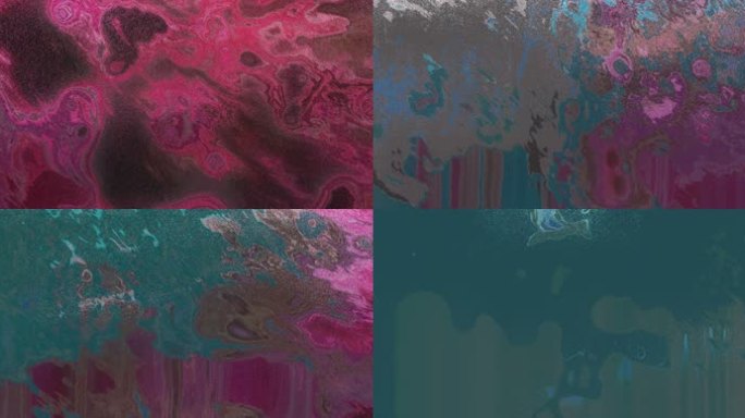 宽屏流体彩色液态融合金属背景投影11