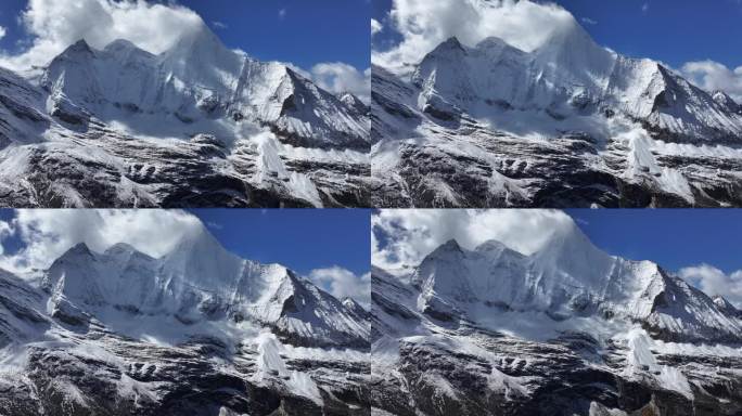 稻城亚丁央迈勇雪山航拍