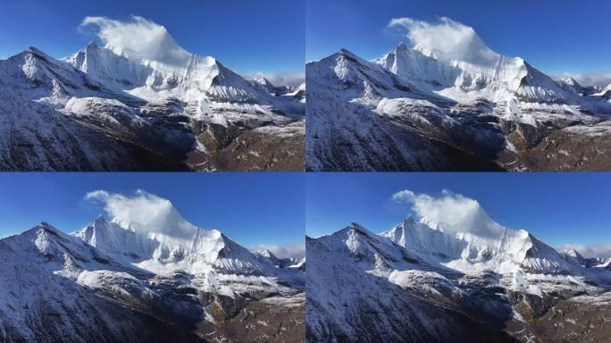 稻城亚丁央迈勇雪山航拍