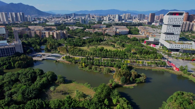 航拍福州大学旗山校区