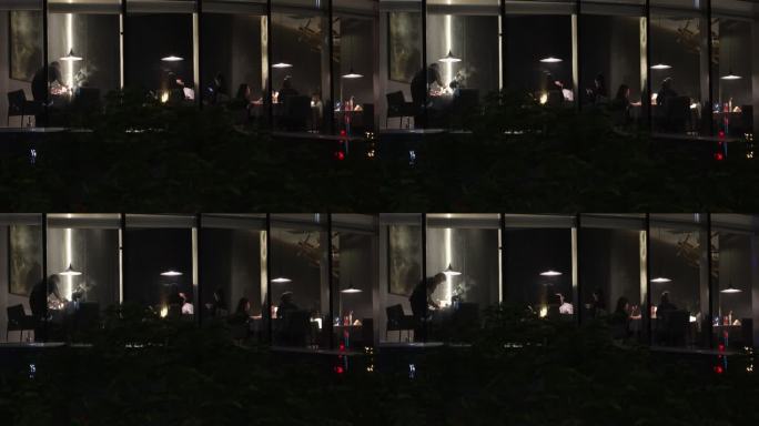 夜晚大厦玻璃幕墙11