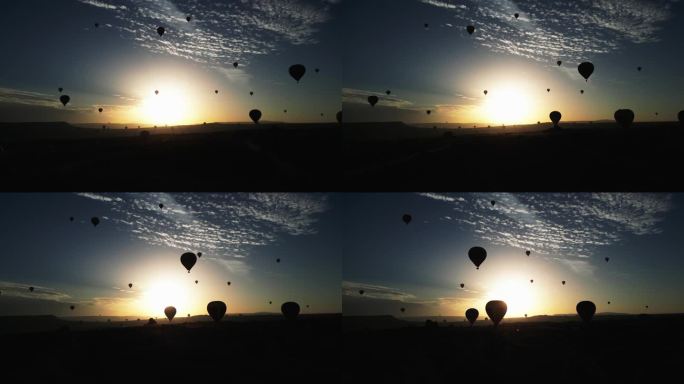 土耳其卡帕多西亚的热气球。