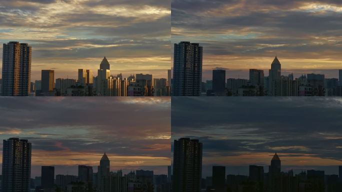 iPhone拍摄城市夕阳云彩延时