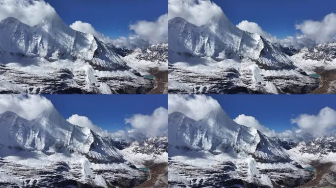 稻城亚丁央迈勇雪山航拍