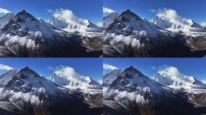 稻城亚丁央迈勇雪山航拍