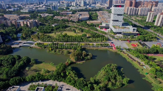 航拍福州大学旗山校区