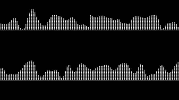 白色波形音乐可视化调频波段跳动