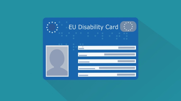 出示欧盟残疾证(平面设计)