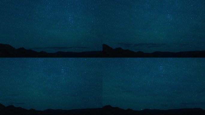 英仙座流星雨气辉银河系35mm东北天空潘R内华达山脉美国加州山脉延时蓝色