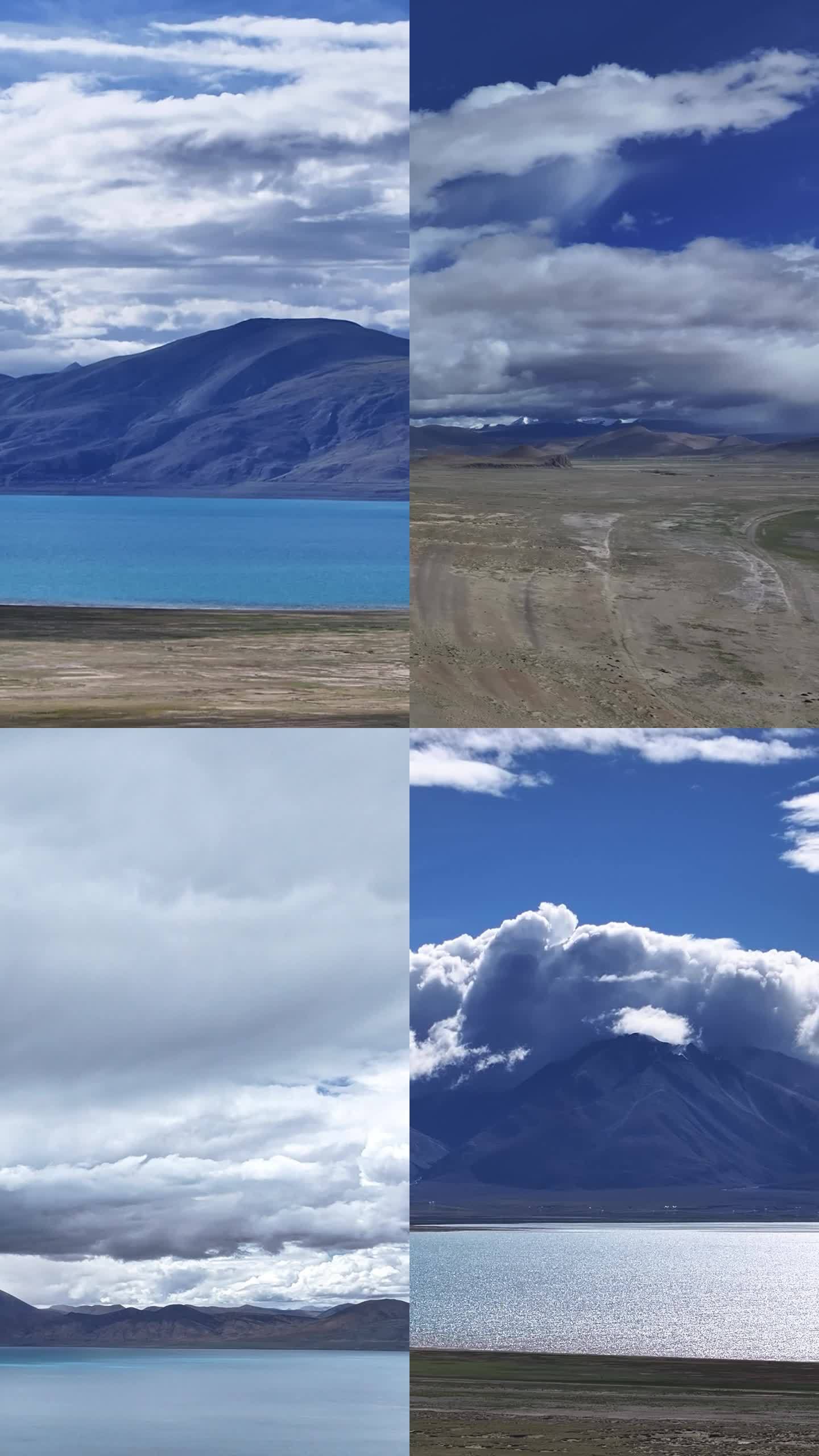 高清竖屏航拍西藏日喀则吉隆佩枯错美景合集