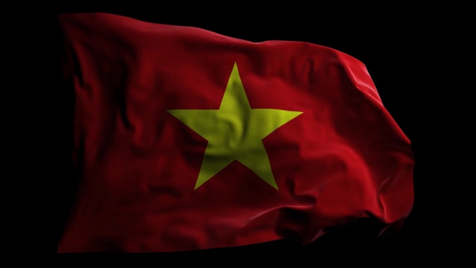 带有Alpha频道的越南国旗，可循环