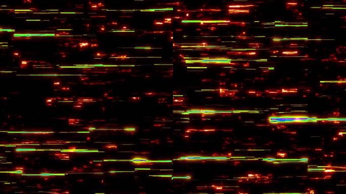 电视故障效果用于视频效果。信号错误电视故障动画效果。电视静态线视频信号误差、噪声和颗粒。视频损坏的V
