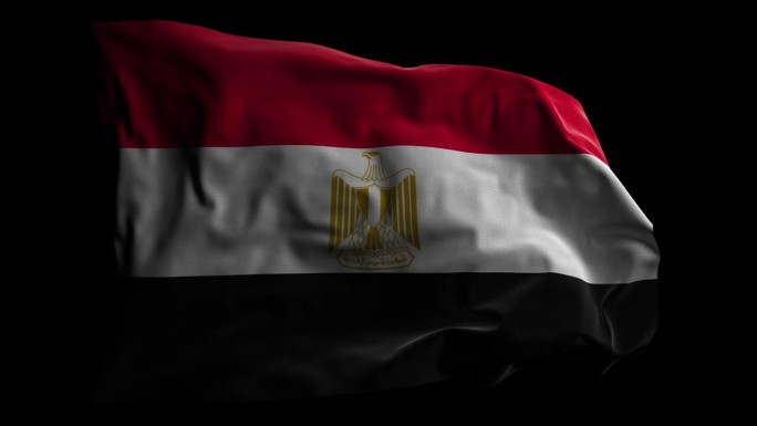 带阿尔法频道的埃及国旗，可循环