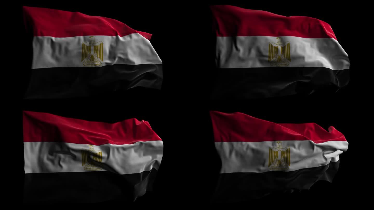 带阿尔法频道的埃及国旗，可循环