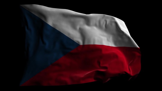 捷克国旗与阿尔法频道，可循环