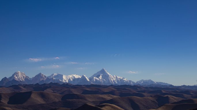 贡嘎雪山延时摄影视频