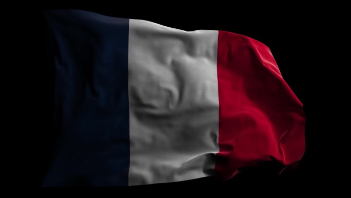 法国国旗与阿尔法频道，可循环