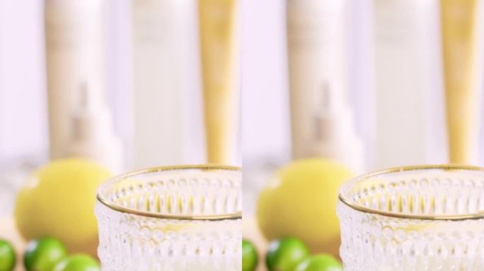 柠檬水小青柠冰饮饮料制作过程