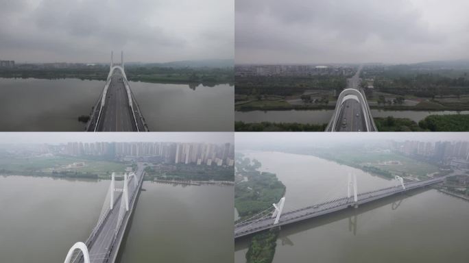 陕西汉中龙岗大桥4K航拍