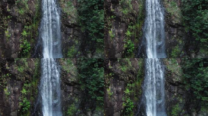 瀑布与流水特写，深圳马连山瀑布
