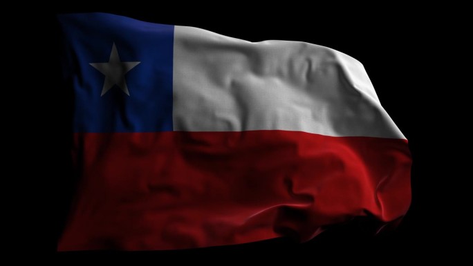带有Alpha频道的智利国旗，可循环