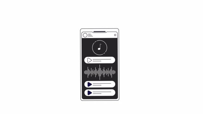 智能手机上的音乐播放器应用程序可以勾勒出2D对象动画
