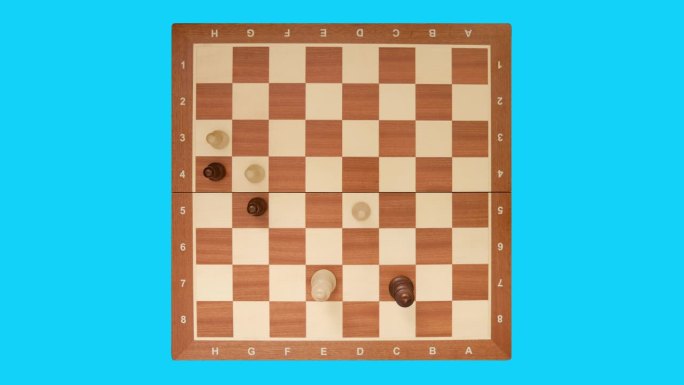 棋子晋级:棋局中的白兵，停止动作