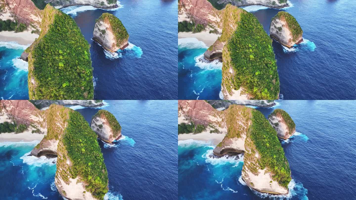 【正版4K素材】巴厘岛佩尼达岛航拍