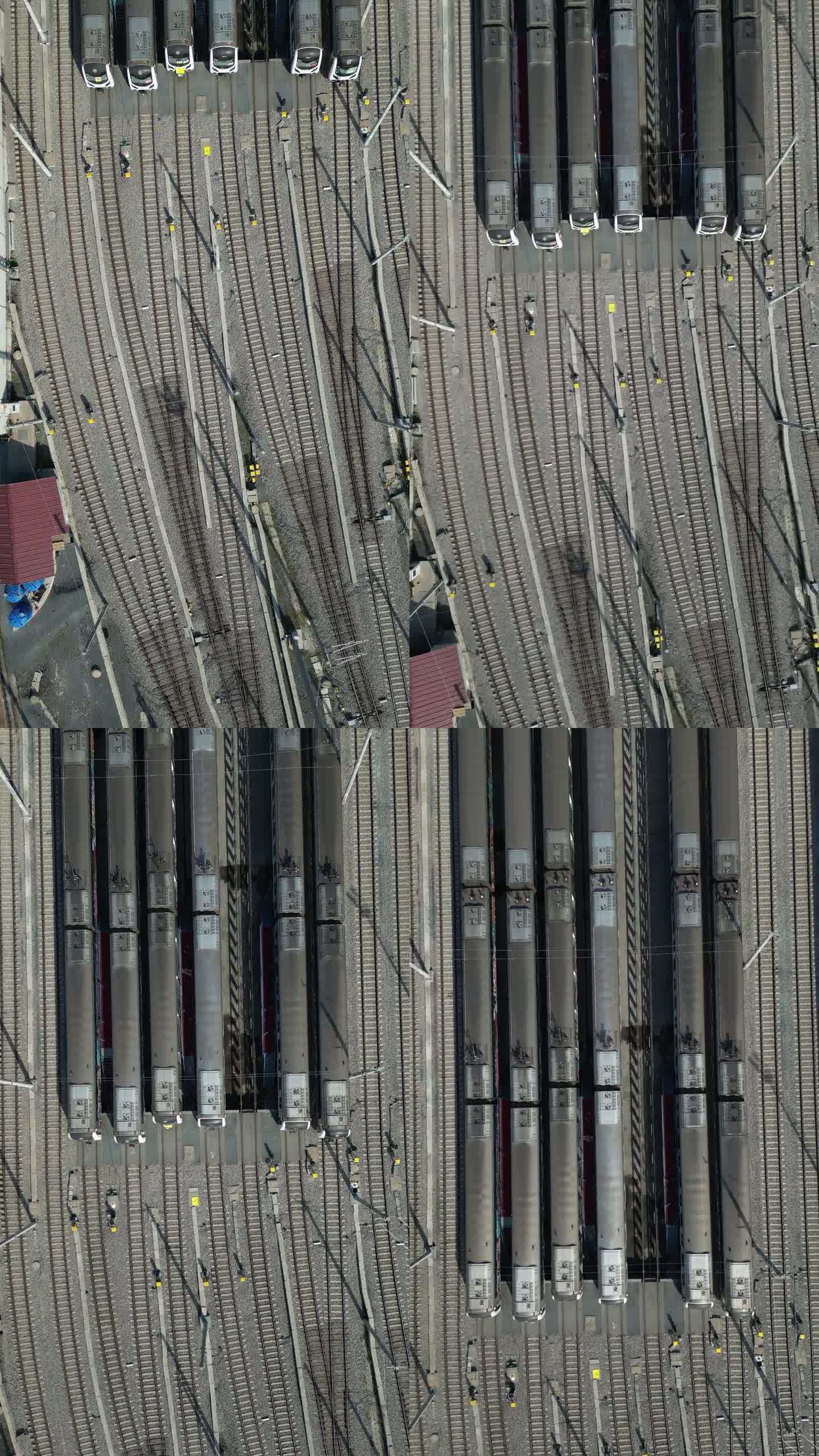 一个大型铁路系统中心仓库的鸟瞰图