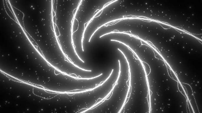 白色螺旋光线汇聚光效