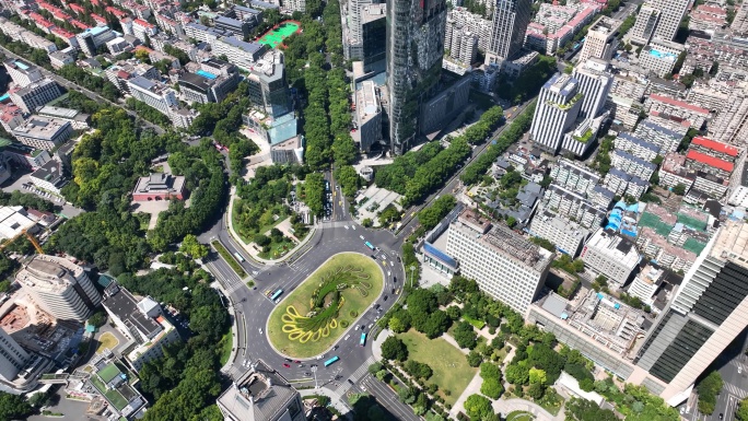 中国江苏南京市鼓楼区鼓楼广场城市街道风光