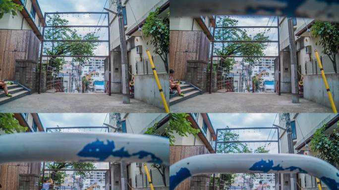 日本城市延时摄影-你的名字-楼梯