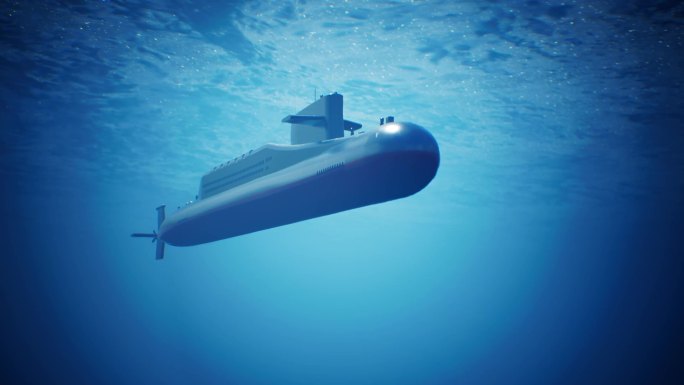 中国核潜艇4k三维动画