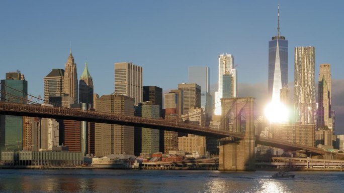从布鲁克林看到的曼哈顿天际线