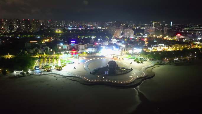 北海沙滩夜景