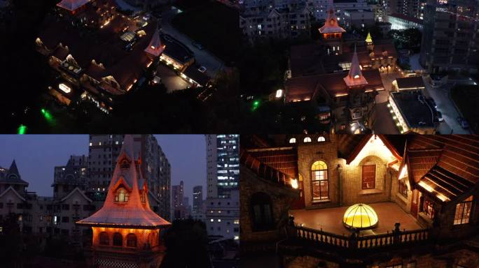 上海马勒别墅夜景航拍合集