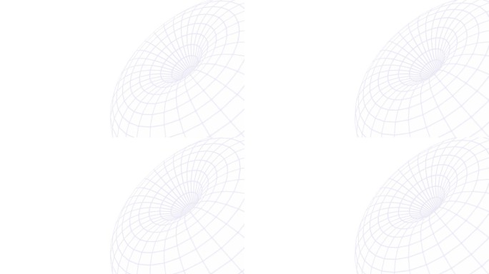 白色背景，抽象几何图案在建筑未来主义建设:3D运动设计和循环动画4K壁纸与分层同心环和同心形状在白光